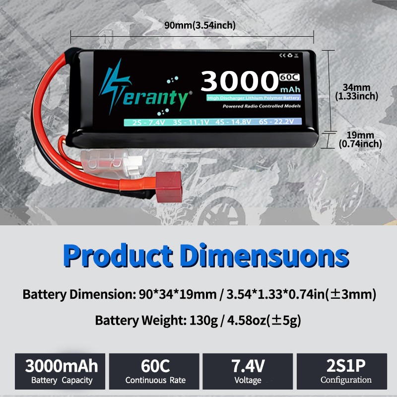Batteria Lipo TERANTY 2S 3000m - Rc Hobby Trucks recensione e prezzo