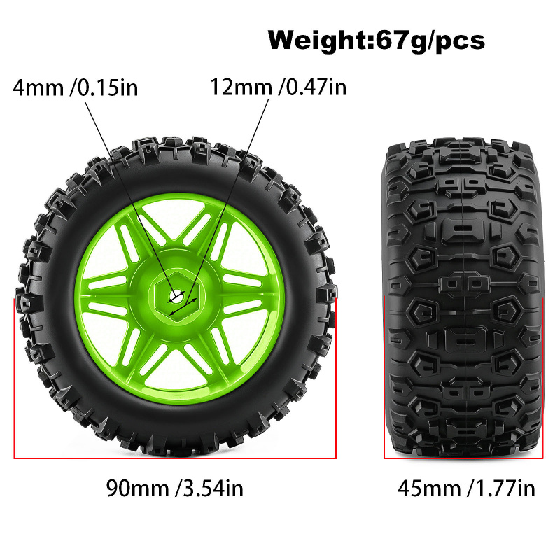 4 Ruote e Pneumatici RC Monste - Rc Hobby Trucks recensione e prezzo