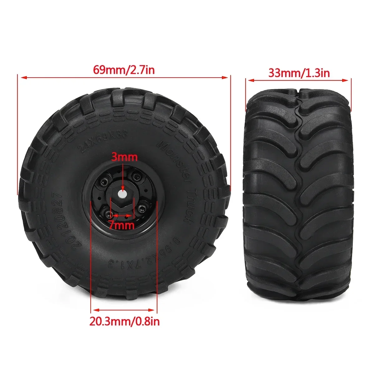 4 pezzi di pneumatici Monster  - Rc Tire Foam Insert recensione e prezzo